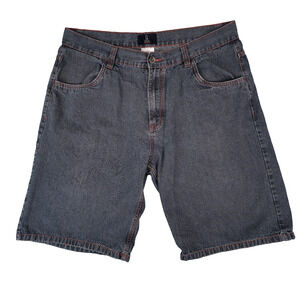 Vtg Qruel Baggy Hip Hop Skater Grunge Jeans Shorts Men Size‎ 42x13 Jorts Y2K